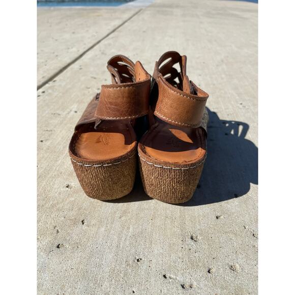 Spring Step Inocencia brown leather wedge sandal 41 / 9.5-10 - Picture 8 of 11